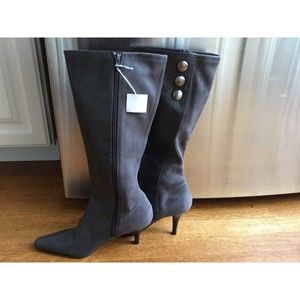 Predictions Dress Boots US size 9 two-toned gray faux leather and suede